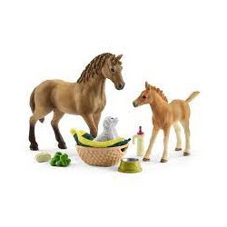 Schleich - 42432 - Horse Club - Les soins pour bébé animaux d'Horse Club Sarah