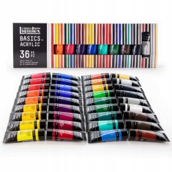 Liquitex - Basics - Boîte de 36 couleurs acryliques - 36x22 ml