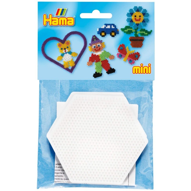 Hama - Perles - 5204H - Taille Mini - Sachet de 2 plaques hexagonale