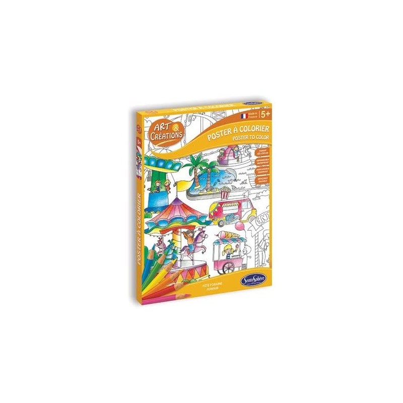 Sentosphère - 2090 - Kit d'activité - Poster à colorier - Fête foraine
