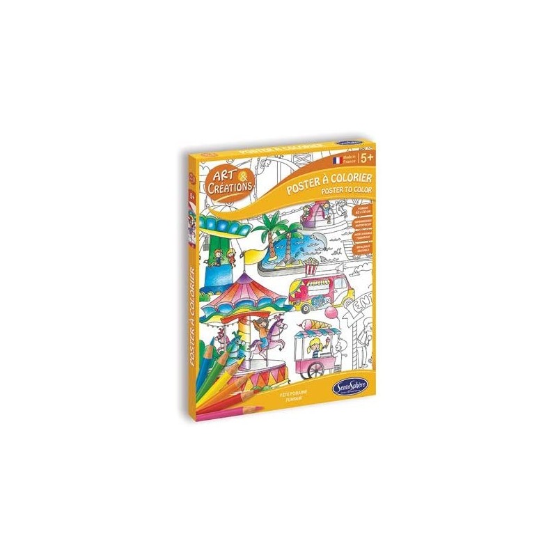 Sentosphère - 2090 - Kit d'activité - Poster à colorier - Fête foraine
