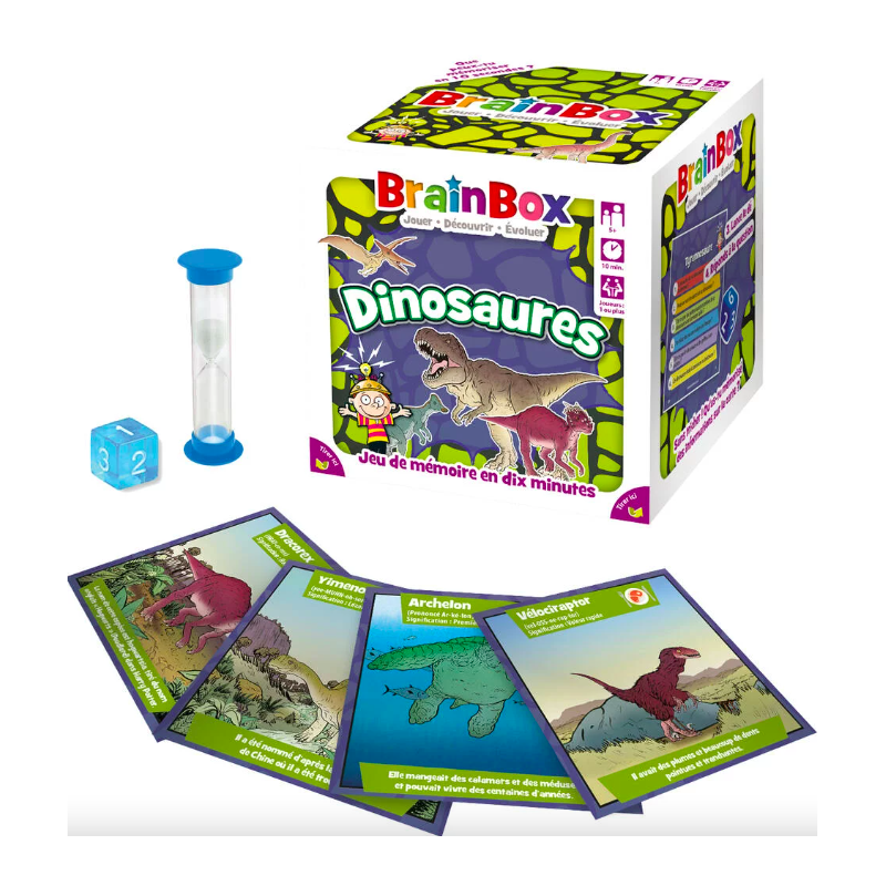 Asmodee - Jeu de société éducatif - Brainbox - Dinosaures