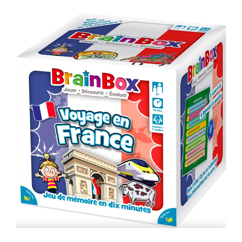 Asmodee - Jeu de société éducatif - Brainbox - Voyage en France