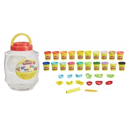Hasbro - Play-Doh - Pâte à modeler - Mon coffret rigolo - 20 pots et accessoires