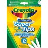 Crayola - Pochette de 12 feutres à dessiner lavables