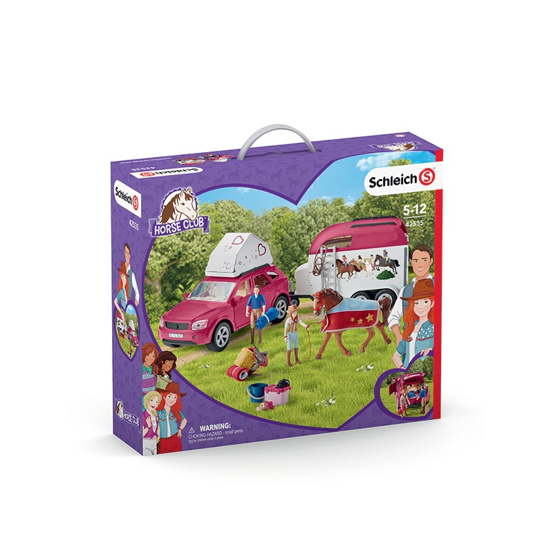 Schleich - 42535 - Coffret - Grand voyage équestre en voiture avec remorque