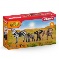 Schleich - 42387 - Coffret - Kit de base Wild Life avec 4 animaux sauvages
