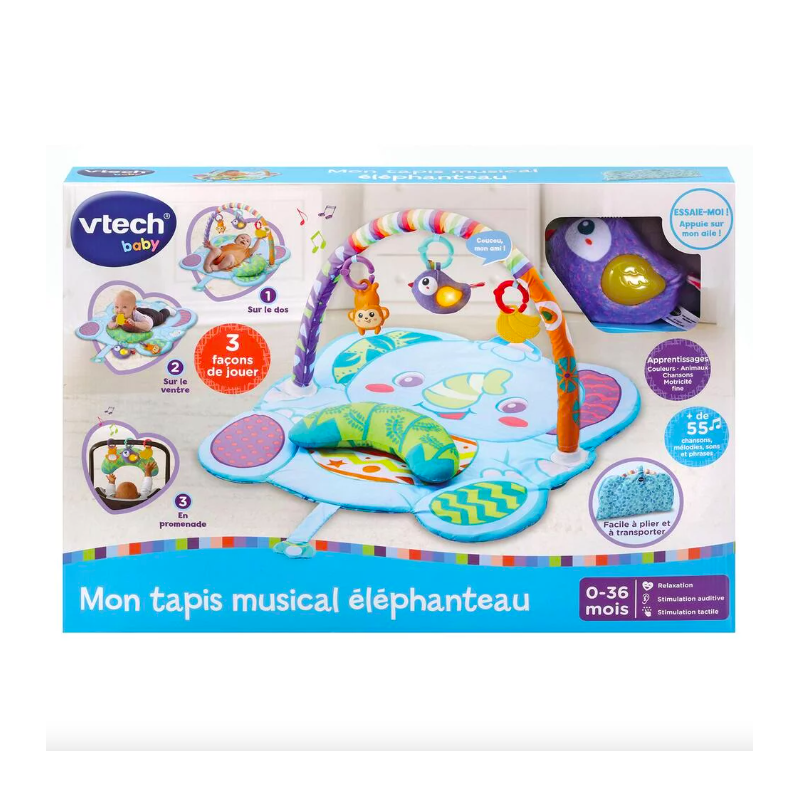 Vtech - Jouet électronique - Eveil - Mon tapis musical éléphanteau