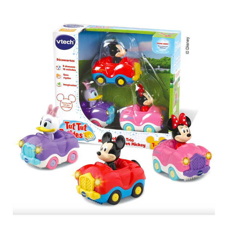 Vtech - Jouet électronique - Tut Tut bolides - Coffret trio voitures Mickey  Daisie et Minnie