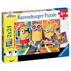 Ravensburger - Puzzles 2x24 pièces - Les Minions en action - Minions 2