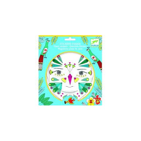 Djeco - DJ09210 - Stickers visages - Oiseau