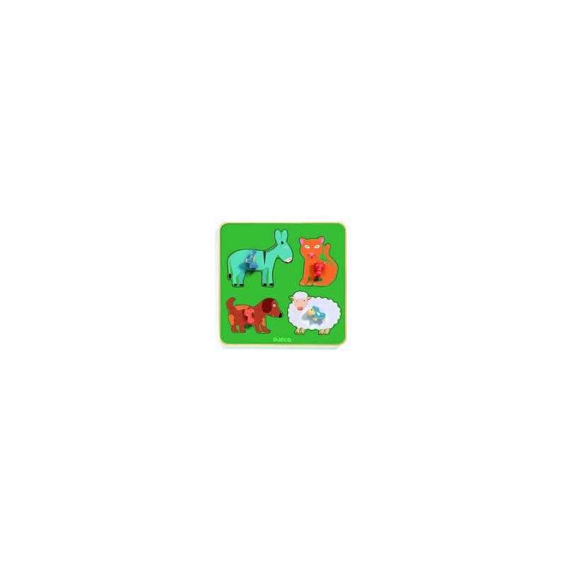 Djeco - DJ01061 - Puzzles gros boutons - Family Farm