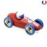 Vilac - Jouet en bois - Voiture de course rouge grand modèle en bois peint