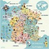 Vilac - Puzzle en bois - Carte de France magnétique