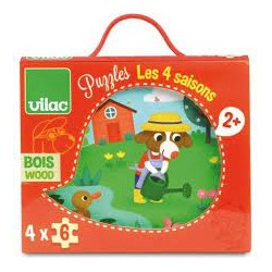 Vilac - 4 puzzles 6 pièces - Les 4 saisons