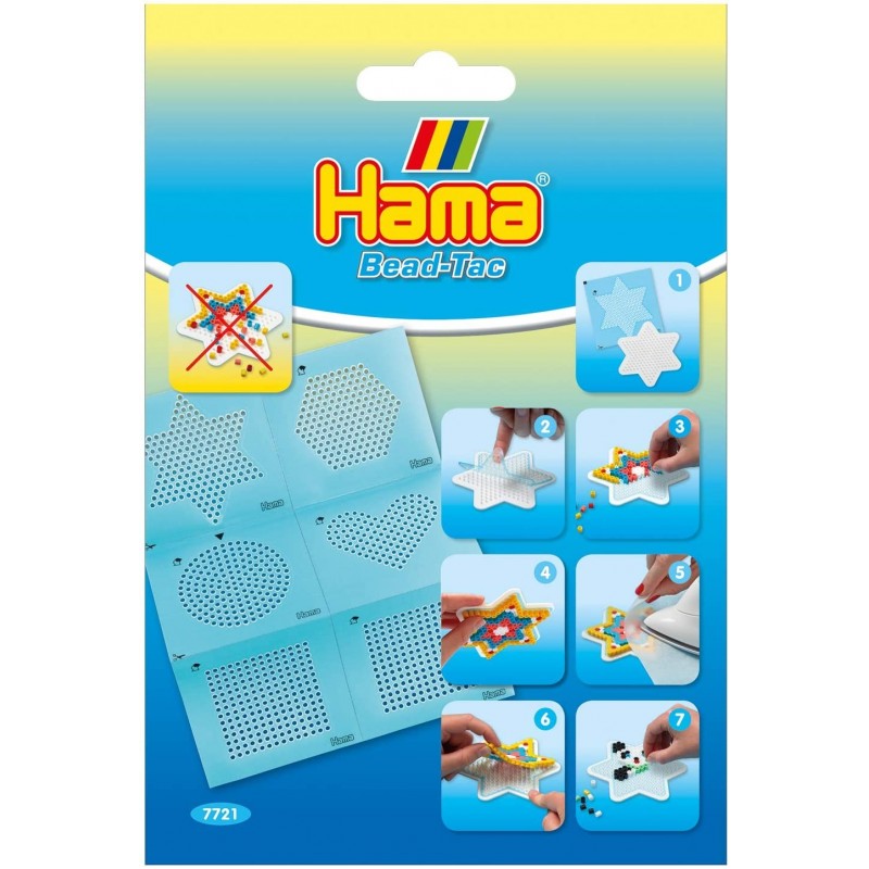 Hama - Perles - 7721 - Taille Midi - Sachet de 6 films adhésifs