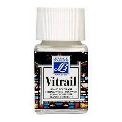 Lefranc Bourgeois - Peinture vitrail - 50 ml - Blanc