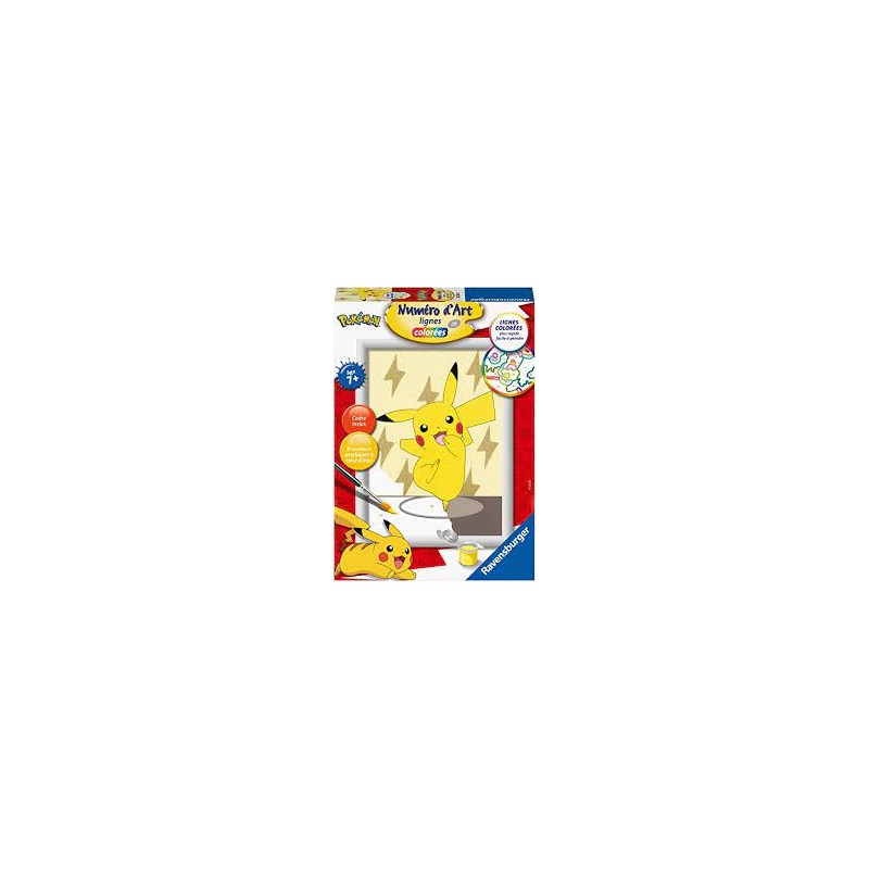 Ravensburger - Numéro d'art - 13x18cm - Pikachu - Pokémon