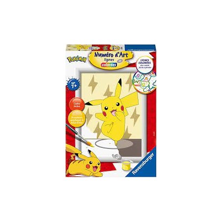 Ravensburger - Numéro d'art - 13x18cm - Pikachu - Pokémon
