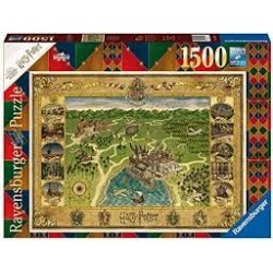 Ravensburger - Puzzle 1500 pièces - La carte de Poudlard - Harry Potter