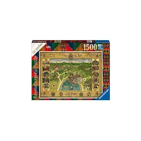 Ravensburger - Puzzle 1500 pièces - La carte de Poudlard - Harry Potter