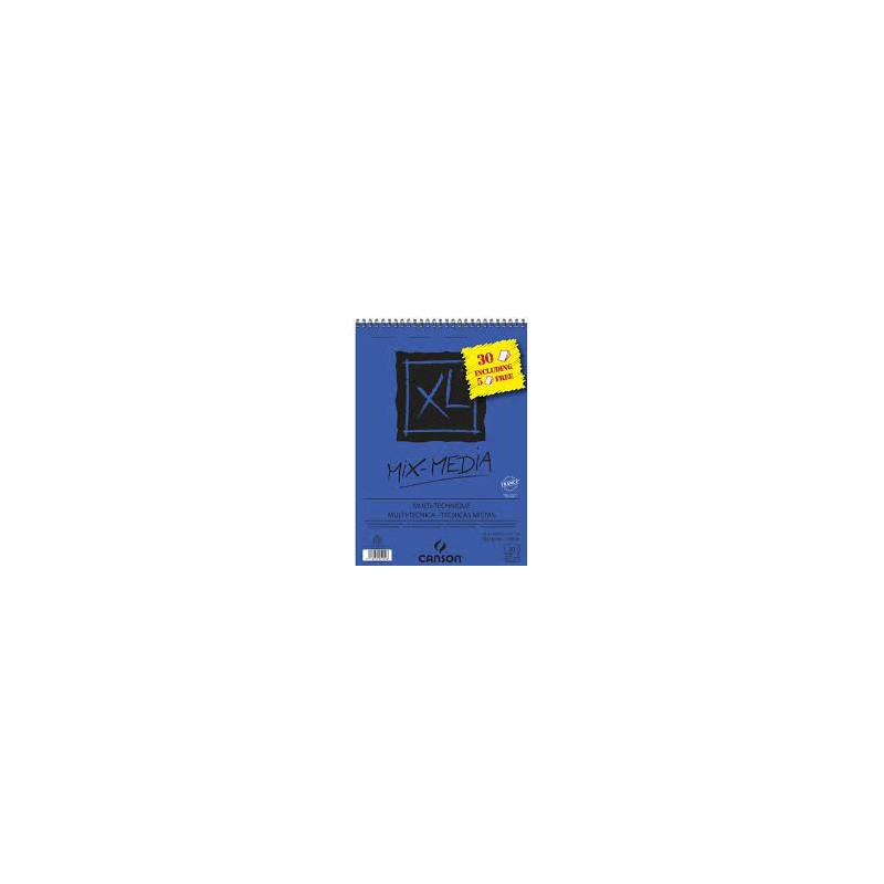 Canson - Beaux arts - Bloc XL mix média - 30 feuilles - A4 - 300 g/m2