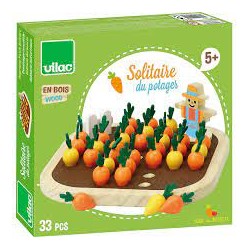 Vilac - Jeu de société en bois - Solitaire du potager