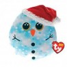 Peluche TY - Coussin 20 cm - Fleck le bonhomme de neige bleu