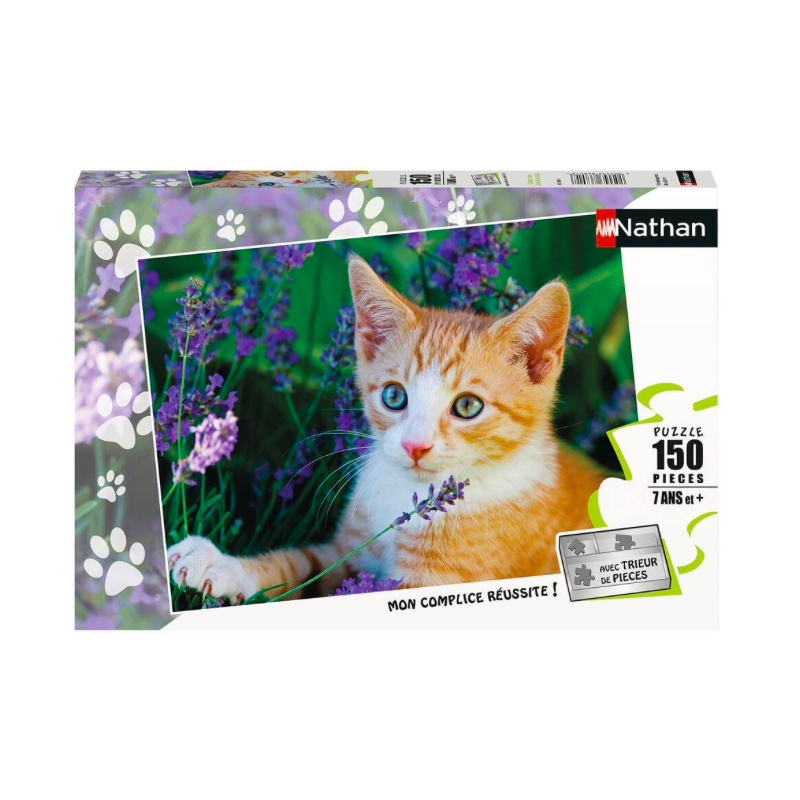 Ravensburger - Puzzle 150 pièces - Chaton roux dans la lavande