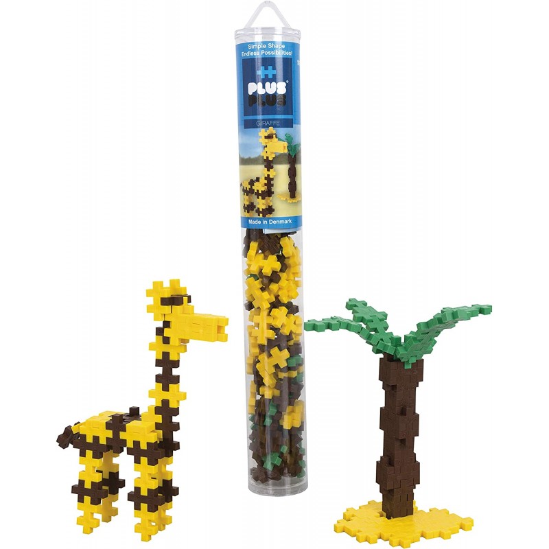 Kontiki - Jeu de construction - Plus-Plus - Tube girafe mix - 100 pièces