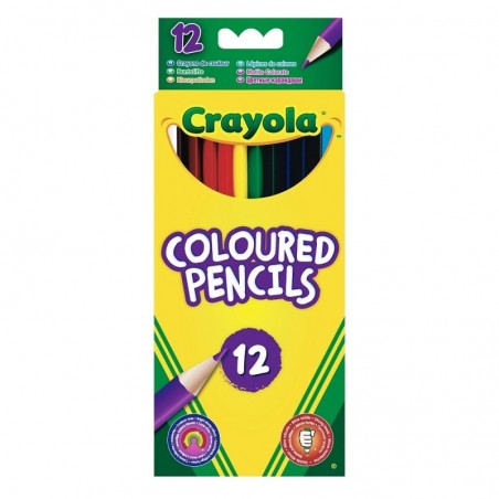 Crayola - Loisirs créatifs - Pochette de 12 crayons de couleur - Mine solide