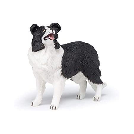 Figurine Papo – Border Collie, Réaliste, Peinte à La Main, Dimensions 9.5 X 9.5 X 2.46 Cm, Pour Enfants Dès 3 Ans