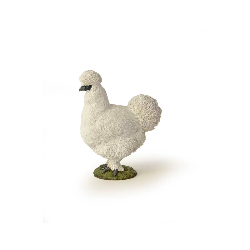 Papo - Figurine - 51169 - La vie à la ferme - Poule soie