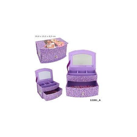 Depesche - Top Model - Boîte à bijoux violette - Petit chat Lilac Leo Love