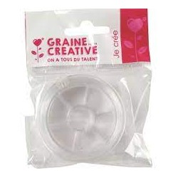 Graine Créative - Loisirs créatifs - Bobine de fil nylon transparent 0,5mm - 5 mètres