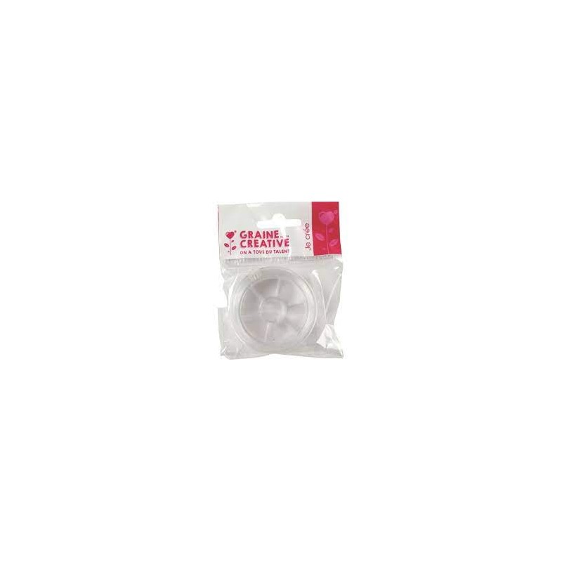 Graine Créative - Loisirs créatifs - Bobine de fil nylon transparent 0,5mm - 5 mètres