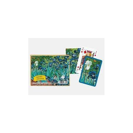 Piatnik - Jeu de cartes - Coffret de 2 jeux de 55 cartes - Van Gogh Iris
