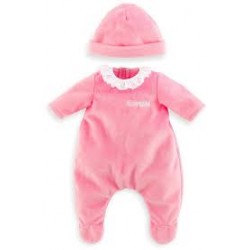 Corolle - Vêtement de poupée - Pyjama rose et bonnet - 30 cm