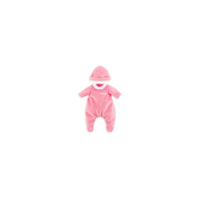Corolle - Vêtement de poupée - Pyjama rose et bonnet - 30 cm