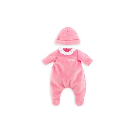 Corolle - Vêtement de poupée - Pyjama rose et bonnet - 30 cm