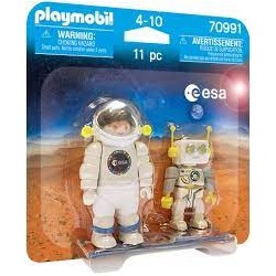 Playmobil - 70991 - Blister duo - Astronaute ESA et ROBert