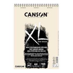 Canson - Beaux arts - Bloc à spirales XL grain de sable - 40 feuilles - A4 - 160g/m2