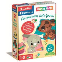 Clementoni - Jeu éducatif - Mentessori - Les animaux de la ferme