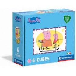 Clementoni - Premier âge - 6 cubes puzzles - Peppa Pig