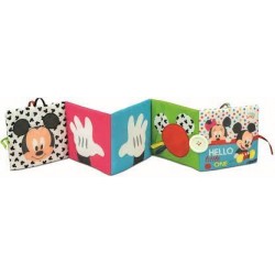 Clementoni - Premier âge - Le livre en tissu d'éveil Disney baby