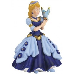 Papo - Figurine - 39035 - Médiéval fantastique - Princesse à l'oiseau - Bleu