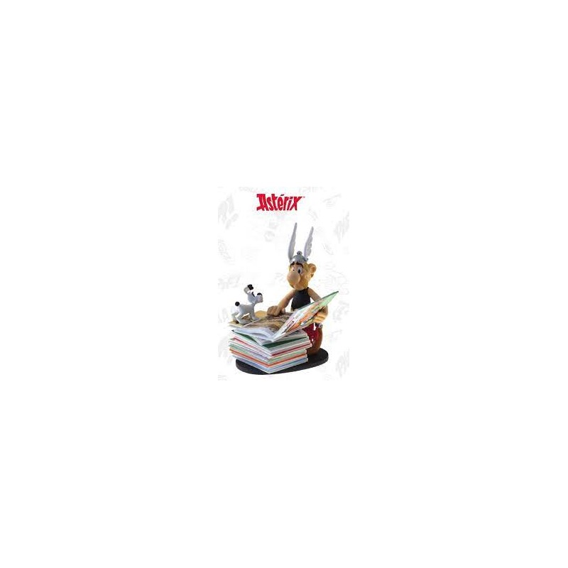 Plastoy - Figurine - 00128 - Astérix - Statuette - Astérix avec pile d'album