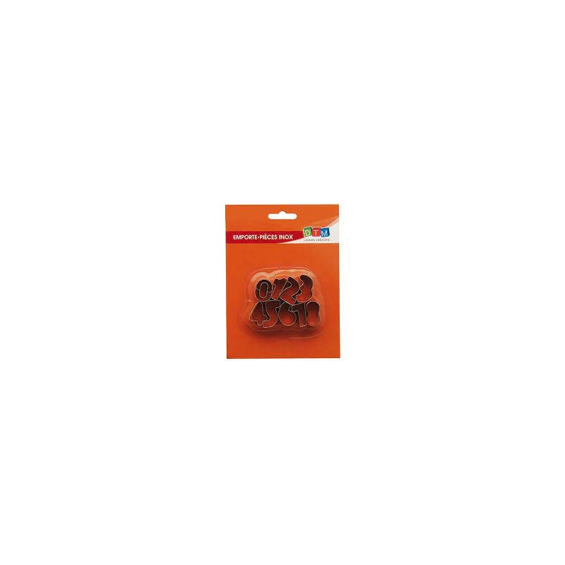 Graine Créative - Loisirs créatifs - Blister de 9 emporte pièces - Chiffres