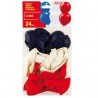 Kim Play - Article de fête - Sachet de 24 ballons bleus blancs rouges