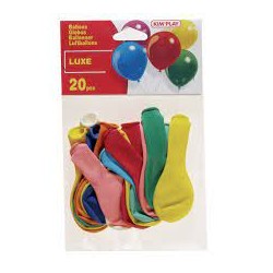 Kim Play - Article de fête - Sachet de 20 ballons de baudruche multicolores